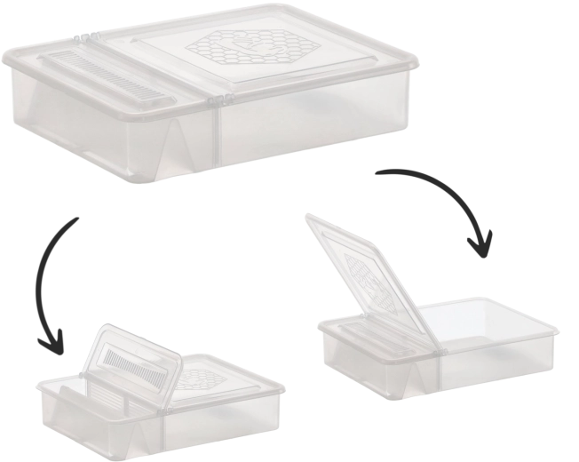 Felső etető méheknek, 1,5 l, 26 × 20 × 5,5 cm