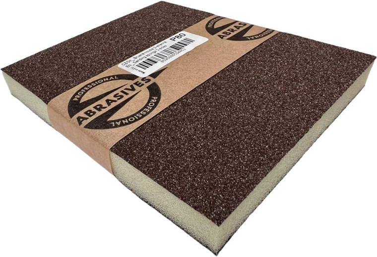 Kétoldalas csiszolószivacs 120 × 95 × 10 mm, szemcseméret 220