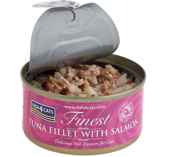 Fish4Cats macskakonzerv tonhallal és lazaccal 70 g