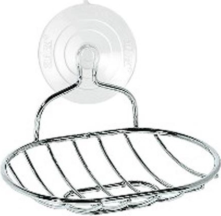 Függeszthető ovális szappantartó tapadókoronggal, króm