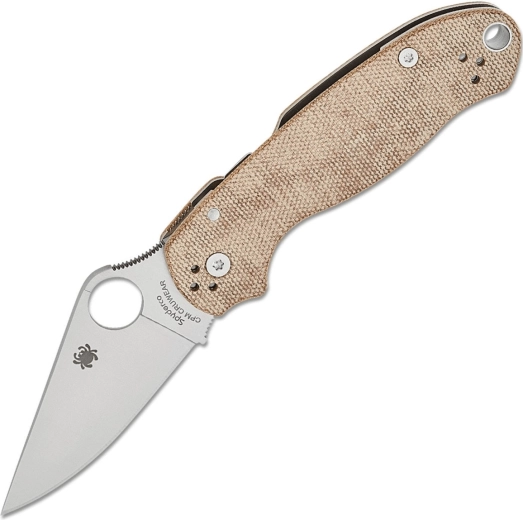 Spyderco Para 3 Brown barna zsebkés, zárható, micarta markolattal