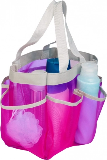 Rózsaszín strandhálós játéktáska