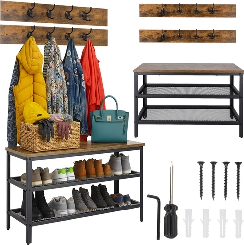 Ruhhy cipőtartó paddal és akasztóval 73 cm, loft/indusztriál