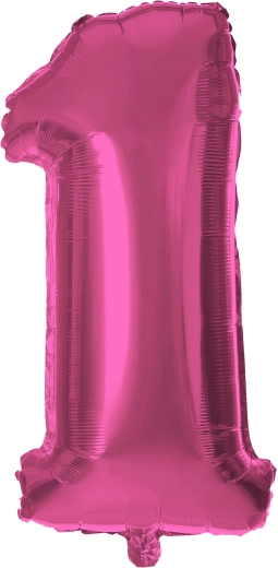 Fólia lufi szám 1 30 cm rózsaszín TORO