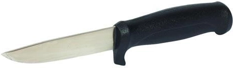 Műszaki kés megerősített pengével, bőrtokkal