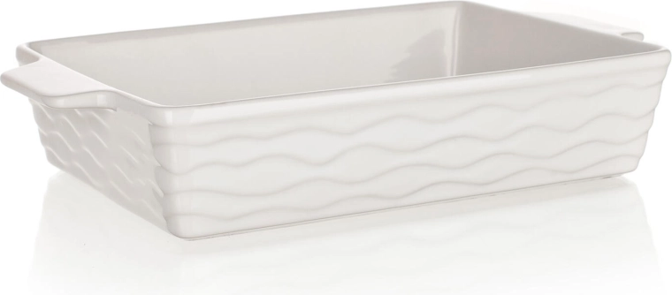 Kerámia téglalap alakú sütőtál 33 × 21 cm CULINARIA fehér