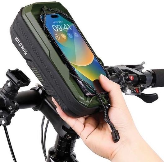 Wildman kerékpár váztáska telefontartóval GX330 zöld
