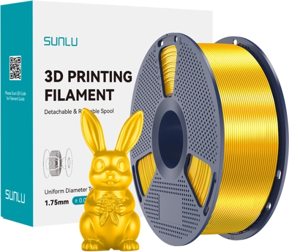 Sunlu PLA+ selyem (silk) PLA+ filament, arany