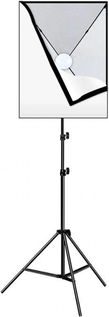Puluz Softbox Stúdiós Készlet 50x70 cm Állvánnyal és LED Izzóval