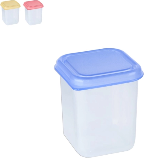 Műanyag mini négyzet doboz 0,2 l, színkeverék