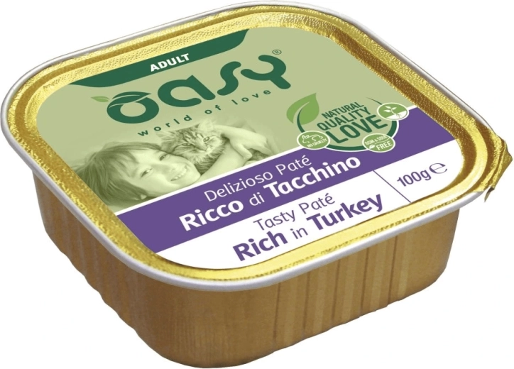 Oasy Tasty Pate felnőtt macskáknak pulykával 100 g