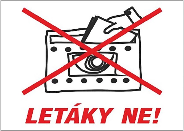 Matrica a postaládára Ne szórólapokat! 70 × 50 mm