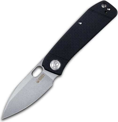 Kubey Hyde zsebkés 7,5 cm, homokfúvott, fekete, G10