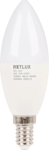 Retlux LED gyertyaizzó E14 8 W 6500 K