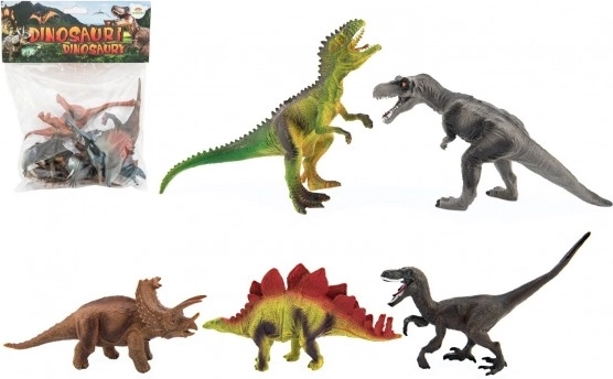 15–18 cm-es műanyag dinoszaurusz készlet, 5 db