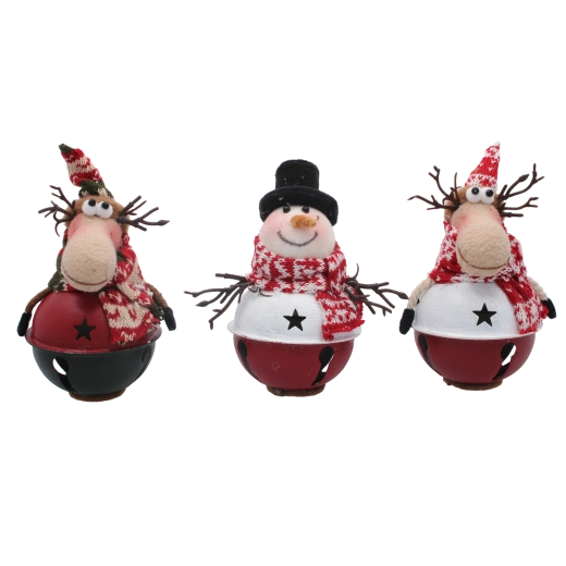 Álló karácsonyi dekoráció 10 × 9 × 19 cm – 3 minta vegyesen