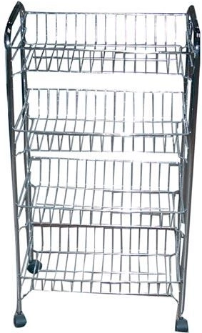 BRILLY fürdőszobai kocsi 3 kosárral, króm, 46 × 28 × 60 cm