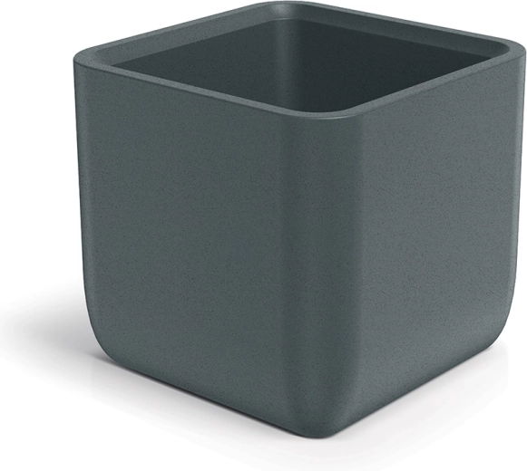 Molta Square virágláda 48 cm – grafitszürke műanyag, négyzet alakú virágláda beltérre és kültérre