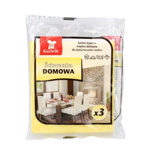 Kuchcik háztartási tisztítókendők viszkózból 35 × 35 cm, 3 db