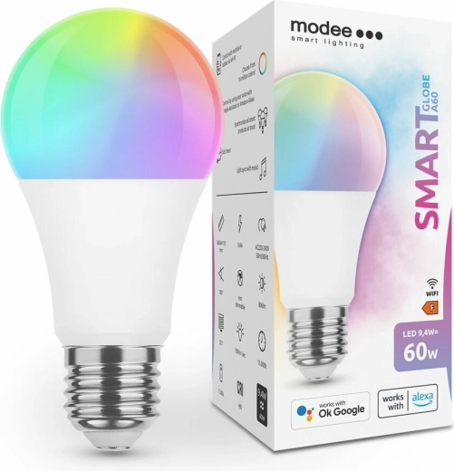 Modee LED Smart Tuya Wi‑Fi A60 izzó 9,4 W E27 RGB 806 lm