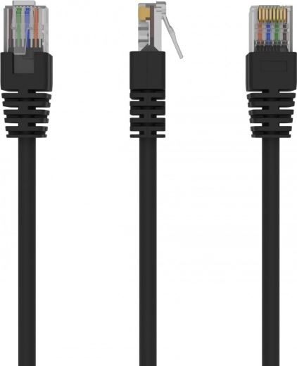 Cat 5e UTP patchkábel, 0,25 m, fekete
