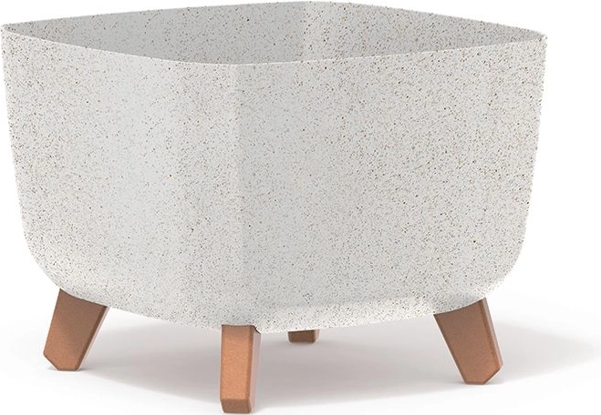 Gracia Square Eco Wood virágtartó 29 × 29 × 22 cm – fehér