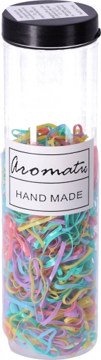 600 darabos hajgumi készlet – pasztell I. típus, vegyes színek