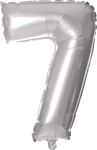 Fólia lufi 7-es szám ezüst 30 cm TORO