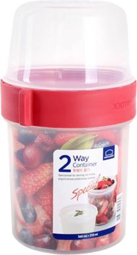 Lock&Lock 2 az 1-ben ételtároló doboz 560 ml + 310 ml