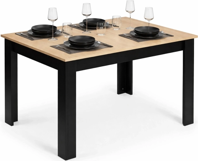 étkezőasztal 4 személy részére 120 × 80 cm sonoma tölgy modernhome