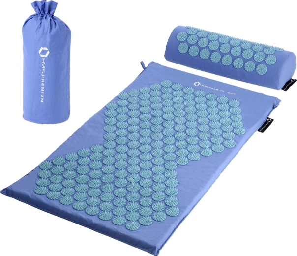 HMS Premium akupresszúrás szett szőnyeggel és párnával, kék