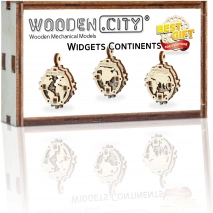 Fából készült 3D puzzle - Kontinensek
