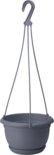 Malta függő virágcserép, 27 cm, antracit