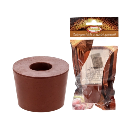 Gumírozott kúpos dugó erjesztőcsőhöz való nyílással