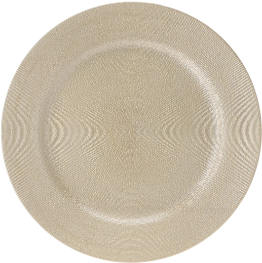 Arany kerek alátét finom bordázattal, 33 cm