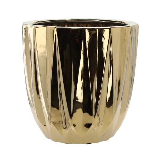 Kerámia kaspó 40 × 40 × 39,5 cm arany