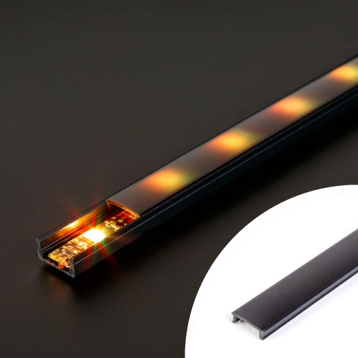 Fekete opál burkolat 1000 mm-es LED alumíniumprofilhoz