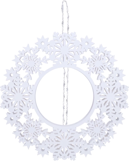 Solight LED fa karácsonyi koszorú időzítővel 30 cm fehér – 1 db
