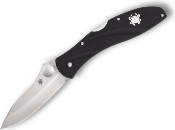 Spyderco Centofante 3 zsebkés 7,9 cm, szatin, fekete FRN