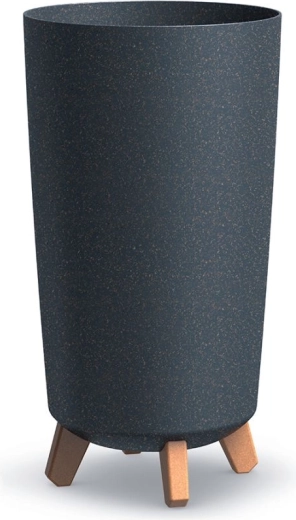 Gracia Tubus Slim Eco Wood lábas virágcserép lábakkal 24 cm – antracit
