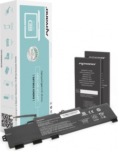 Movano TT03XL akkumulátor HP EliteBook 755/850 G5 és 850 G6 laptopokhoz, 4400 mAh (49 Wh)