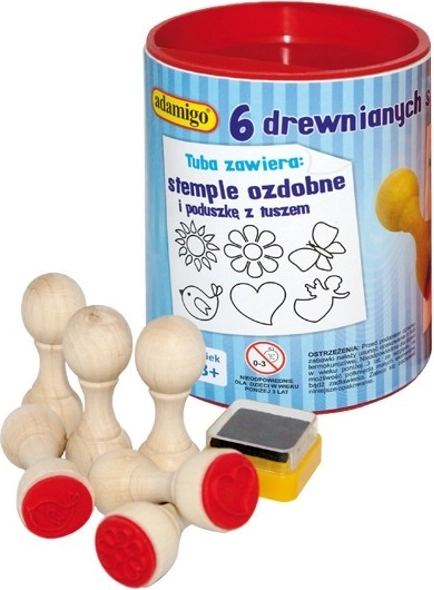 Fa díszítő bélyegzőkészlet 6 db tintapárnával