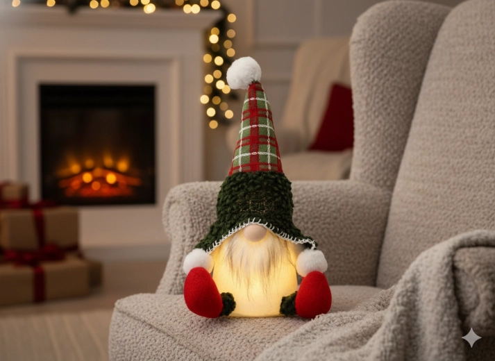 Zöld ülő karácsonyi manó 22 × 17 × 34 cm