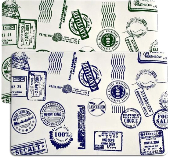 TORO műanyag teríték 43 × 28 cm, bélyegmintával, színkeverék