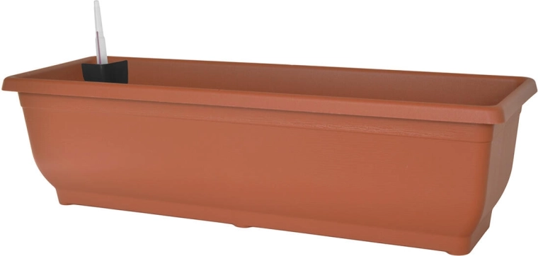 AQUA GLORIA 80 cm önöntöző balkonláda tálca nélkül, terrakotta