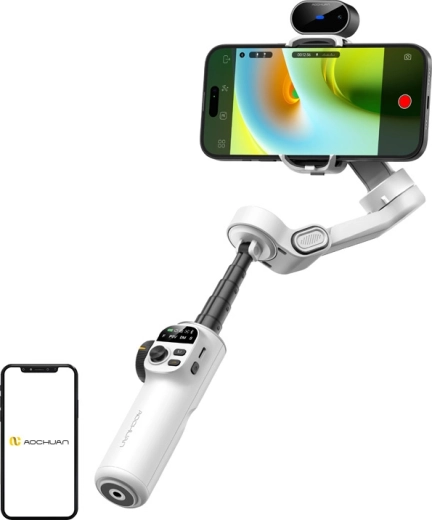 AOCHUAN X2 okostelefon-stabilizátor AI szenzorral, fehér