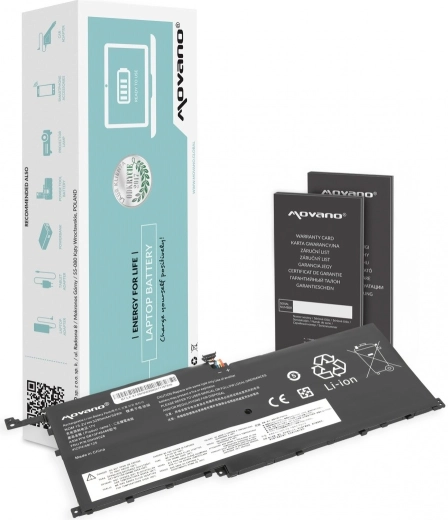 Movano akkumulátor Lenovo ThinkPad X1 Carbon (20FB) készülékhez, 3290 mAh (50 Wh)