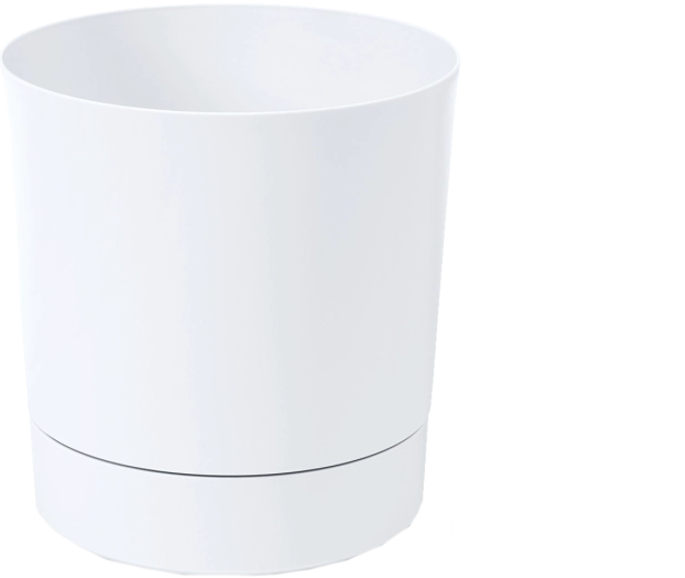 Aura ültető tálcával, 32,5 cm, fehér, LAMELA