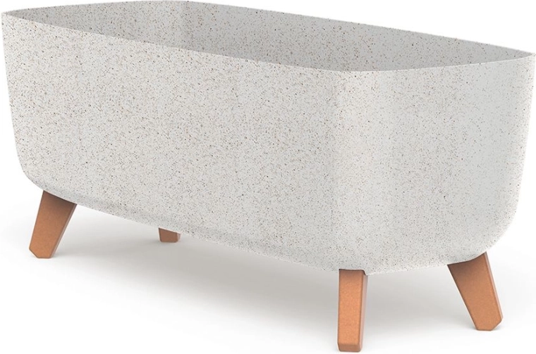 Gracia Case Eco Wood virágláda 58 cm, fehér