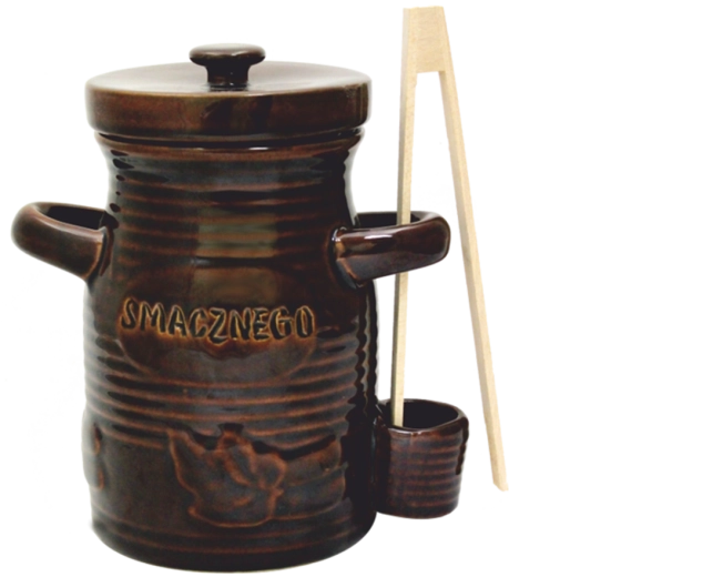 Kerámia fermentációs edény 1,5 l fedővel és csipesszel